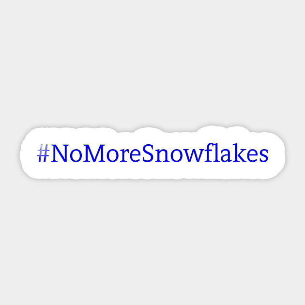 No More Snowflakes - Blue Sticker by Colveraft Designs